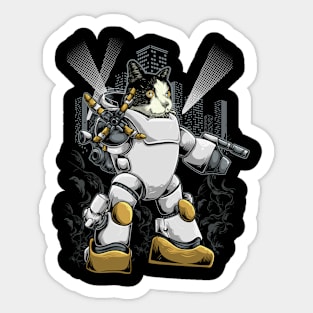 cyborg cat Sticker